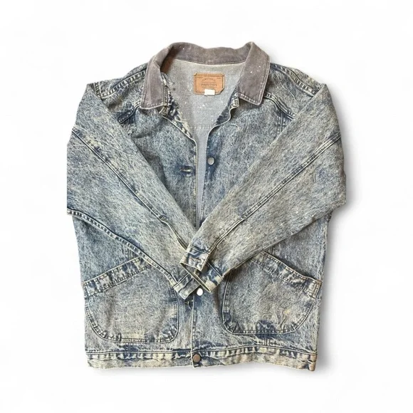 Palmetto’s Women’s Vintage Denim Jacket Acid Wash Size Large - Picture 3 of 9